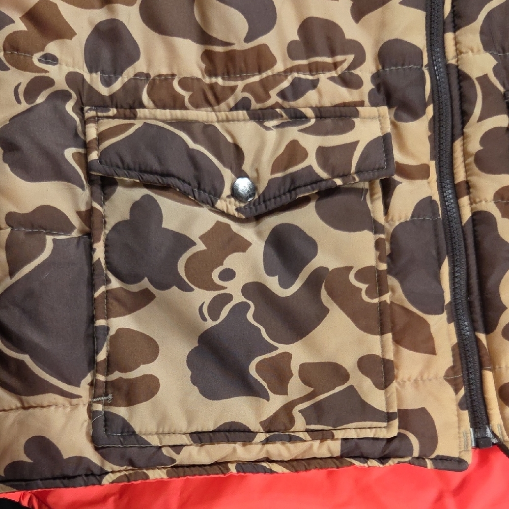 Duck Camouflage Reversible Vest with Orange Lining Size Medium - Picture 3 of 6